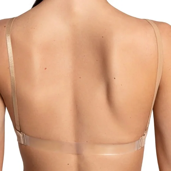 Capezio Seamless Clear Back Bra in Nude - Picture 2 of 11